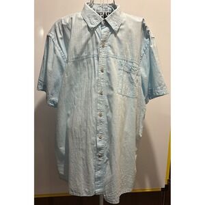 IZOD Saltwater XXL light Blue Short Sleeve Shirt